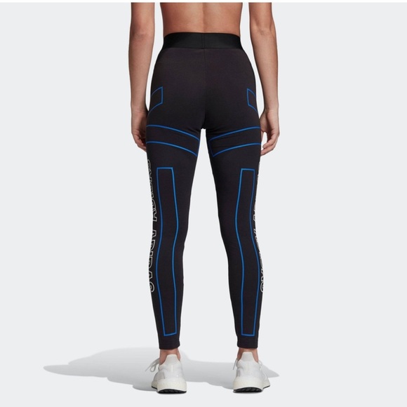 Adidas graphic blue and white leggings size m - Picture 3 of 11